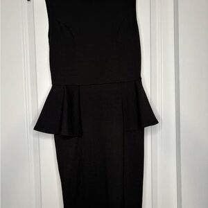 Elegant Black Peplum Dress